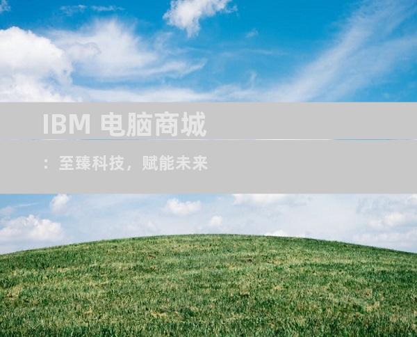 IBM 电脑商城：至臻科技，赋能未来